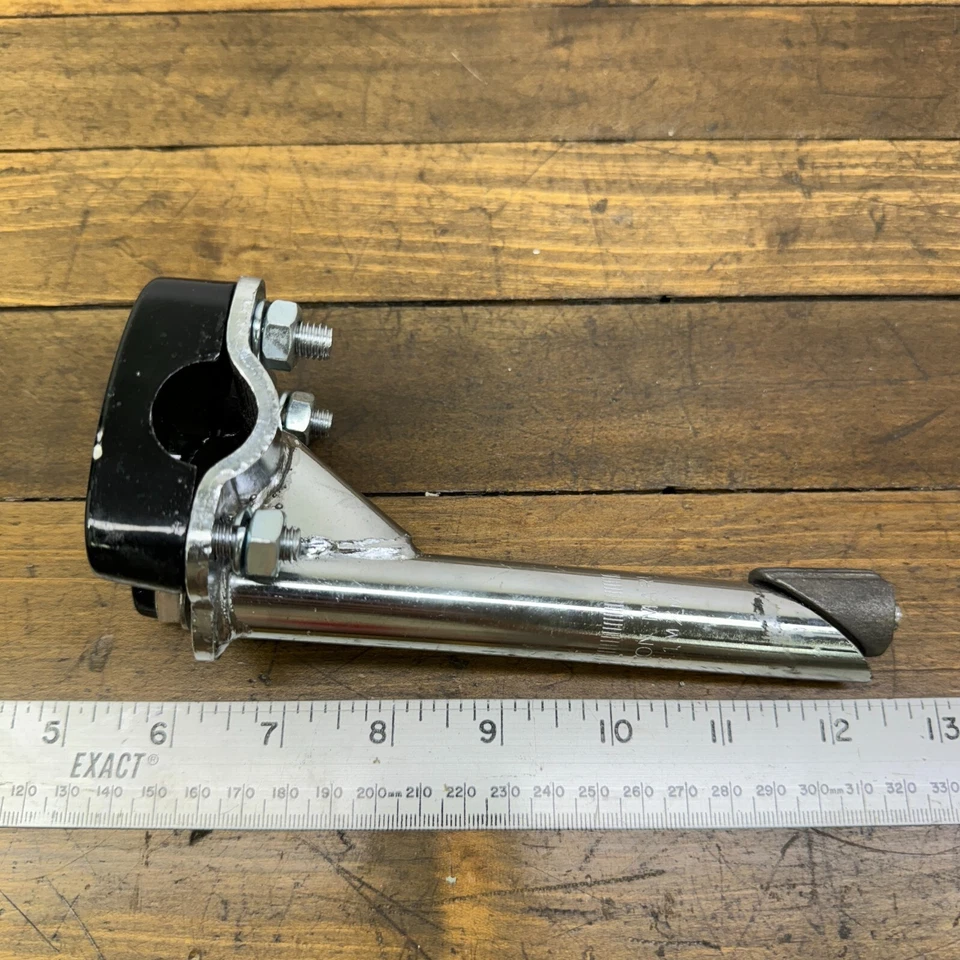 Double Clamp BMX Stem Neck Old School BMX Black 1 in Quill 70s 80s MX M2 - Image 3 of 4