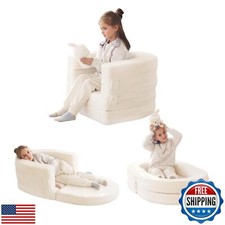 Welnow 3-in-1 Kid Toddler Travel Bed, Convertible Portable Toddler Flip Out F