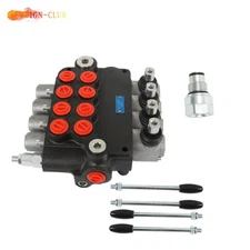 21GPM 3600PSI SAE Hydraulic Control Valve Double Acting 4Spool W/Conversion Plug