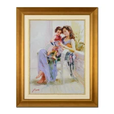 Pino (1939-2010), "Book of Poems" Framed Limited Edition Hand Embellished Giclee