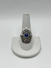 Vintage Sterling Silver Floral Shield Style R...