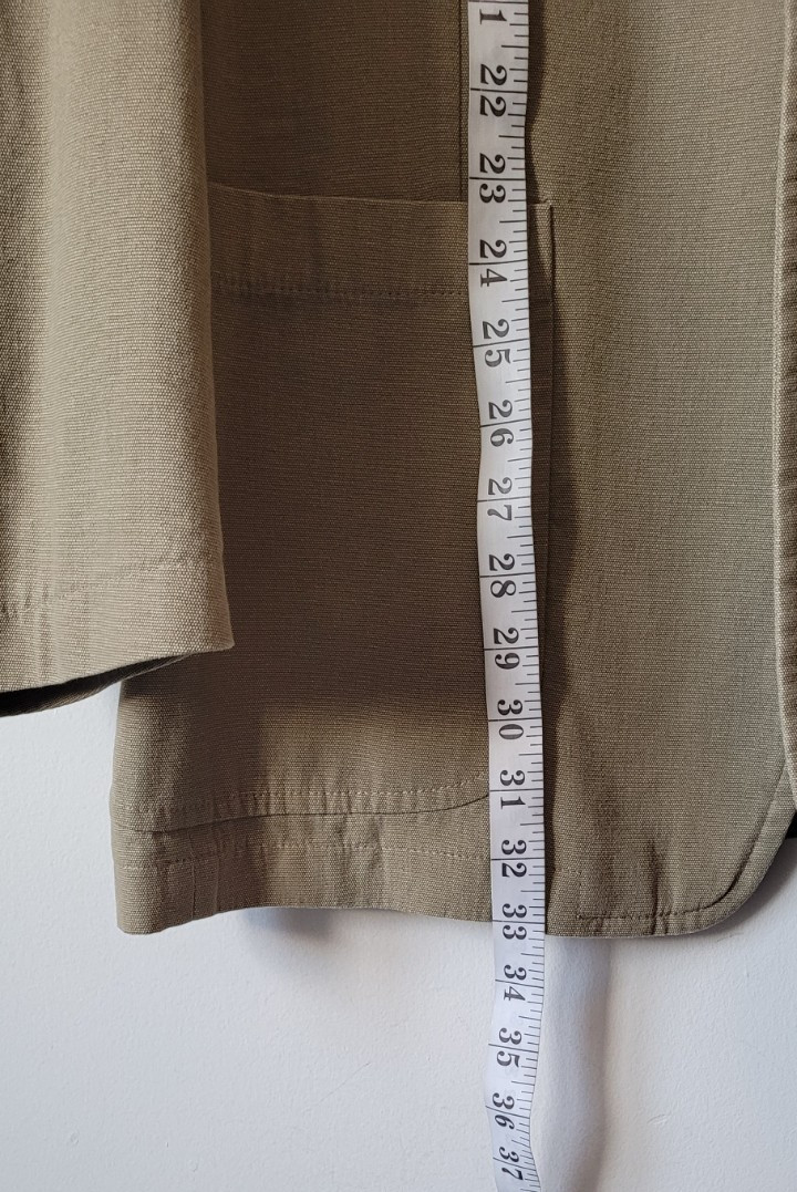 M&S Blue Harbour Men's Jacket Blazer Size Large Sand Checked Lining 100percent Cotton image 10