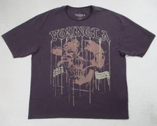 YoungLA Shirt Mens 2XL Dark Purple Skull Immortal Graphic T-Shirt Streetwear