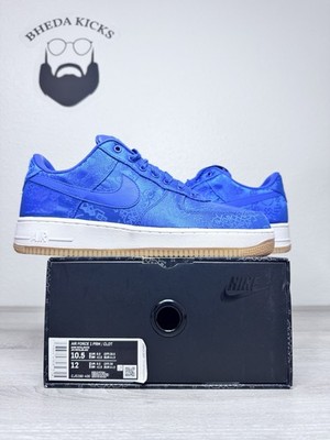 Size 10.5 - CLOT x Nike Air Force 1 PRM Royal Blue Silk CJ5290-400 Brand New