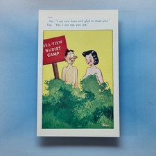 Comic Postcard C1965 Nudist Camp Boobs Glad To Meet You Trow