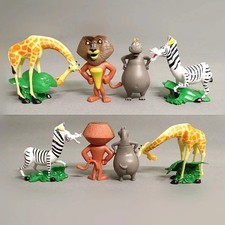 4pcs/Set Movie Madagascar Animal Lion Zebra Giraffe Figures Model Dolls Kids