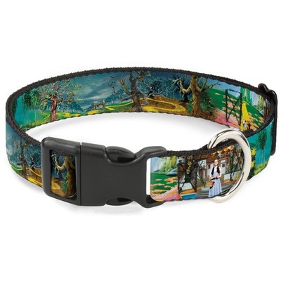 Plastic Clip Collar The Wizard of Oz Yellow Brick Road Scenes NARROW-Medium 8.5-