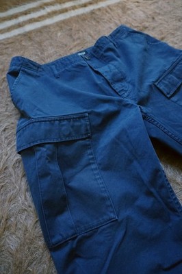 Balenciaga Navy Cargo Pants Baggy Wide-Leg Pocket Double Knee Gorpcore 36x28