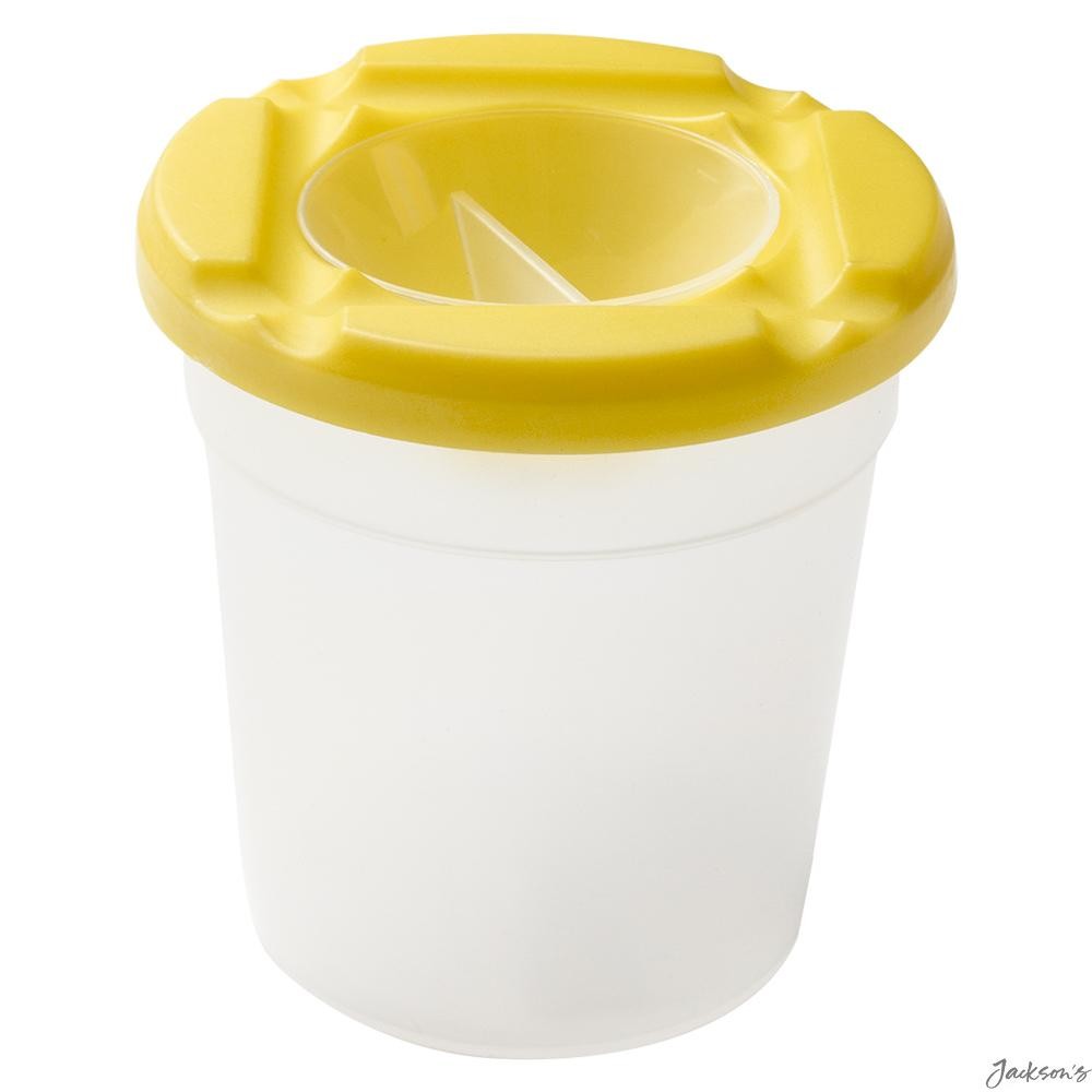 Studio Essentials Water Pot Plastic 3in Diameter No-Spill Lid For Paint Brushes