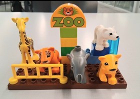 LEGO DUPLO Baby Zoo Animal Lot 19 pcs Giraffe~Lion ~Tiger~Elephant~Polar Bear +