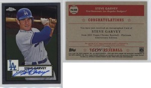 2021 Topps Chrome Platinum Anniversary Auto Steve Garvey #PA-SGR Auto