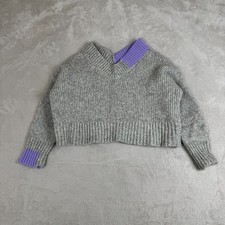 Helmut Lang Sweater Womens M Gray Preowned Kn...