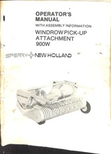 Sperry New Holland Windrow Pick-Up Attachment 900W Operator's Manual