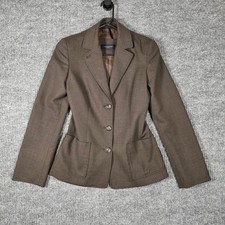 Piazza Sempione Brown Wool Blend Blazer Italy Tailored Jacket