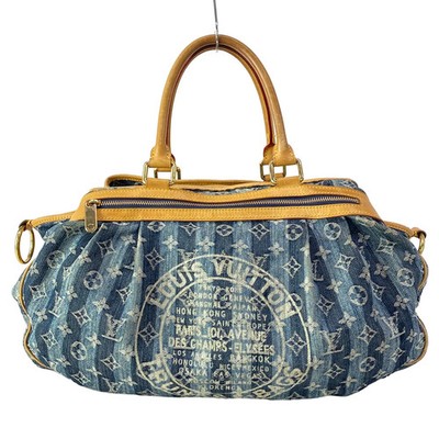 Louis Vuitton Cabas Raye GM Monogram Denim Handbag M95336 Blue