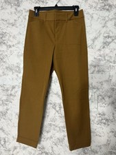 Old Navy High Rise Pixie Pants Bourbon Brown Secret Pocket Womens Sz 8 EUC