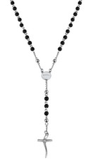 Collana Uomo Acciaio / Pietra Code con onice e rosario Nero Breil TJ2990