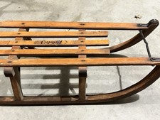 Vintage Davos Germany  Rakete  wooden sled