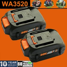 2pack 4.0AH For WORX 20V MAX Extend Lithium Battery WA3520 WA3525 WA3575 WG155