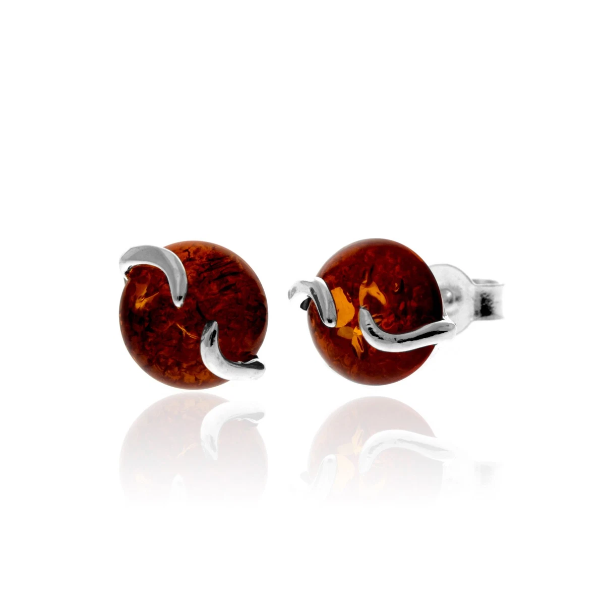 Orecchini A Perno In Argento Sterling Con Citrino E Zirconia Cubica 4mm - Eleganti E Brillanti, Regalo Ideale