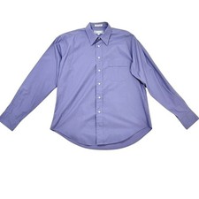Yves Saint Laurent Mens Purple Long Sleeve Button Down Dress Shirt 16 34-35 YSL