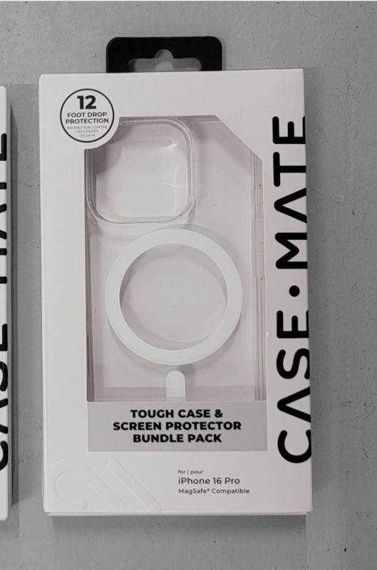 Case-Mate Case & Glass Bundle for iphone 16 Pro, Clear