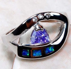 Amethyst 925 Solid Sterling Silver Ring Jewelry Sz 6 GA3-7