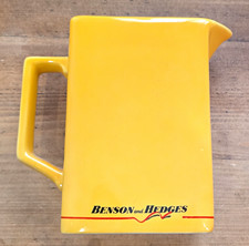 Benson and Hedges Yellow Ceramic Cigarette Ashtray Holder, Smoking Design