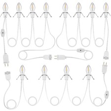 Meonum 3 Pack Accessory Cord with 4 LED Bulbs, End to End Connected Blow Mold Li