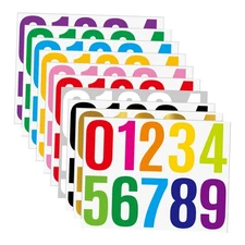 10 Pieces Number Stickers DIY Digital Stickers for Crafting Projects Ledger