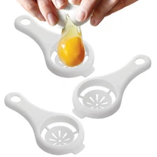 3 Pcs Egg Separators for Yolk – Easy-To-Use Egg Separator for Raw Eggs Set for E