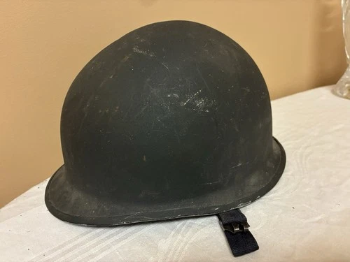 Vietnam War Era M1 Steel Infantry Helmet  Vintage Military Issue 1963