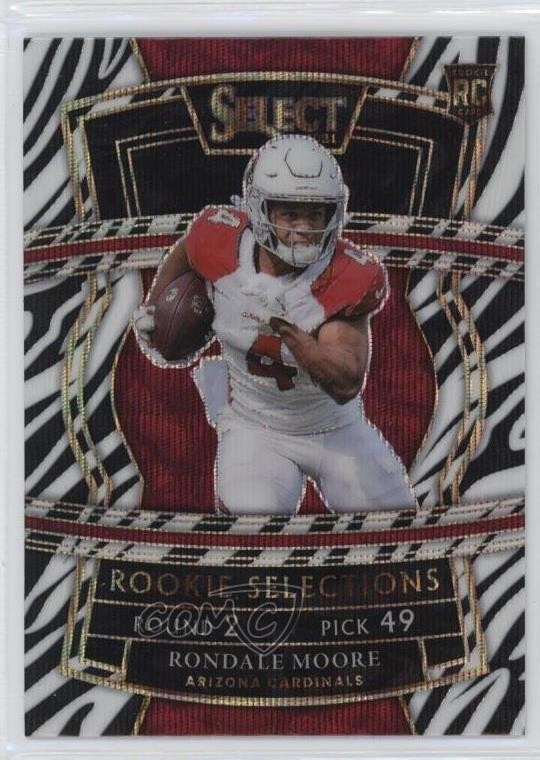 2021 Panini Select Rookie Selections Zebra Prizm Rondale Moore #RS-17 12s2