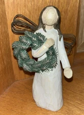 Willow Tree Angel Of Winter Figurine Susan Lordi Demdaco 2001 Christmas Wreath