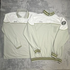 Lot of 2 Jeep UAW Shirts Large Polo Long Sleeve and Mock Neck Pullover USA READ