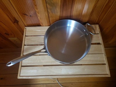 Sur La Table Stainless Steel 5qt Fry/Sauce Pan/Pot No Lid 12'' Diam 3'' Deep