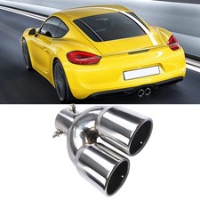 For Porsche Cayman Rear Car Dual Exhaust Pipe Tail Muffler Tip Throat Tailpipe For Porsche Cayman Rear Car Dual Exhaust Pipe Tail Muffler Tip Throat Tailpipe