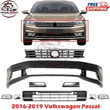 Front Bumper Cover Primed Grille Assembly Kit For 2016-2019 Volkswagen Passat Front Bumper Cover Primed Grille Assembly Kit For 2016-2019 Volkswagen Passat