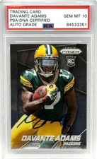 Davante Adams Autographed/Signed Trading Card Gem Mt 10 PSA