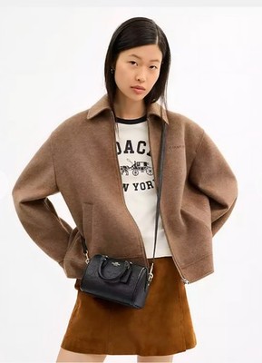 COACH CCF28 Mini Rowan Crossbody Bag In Signature Leather Gold