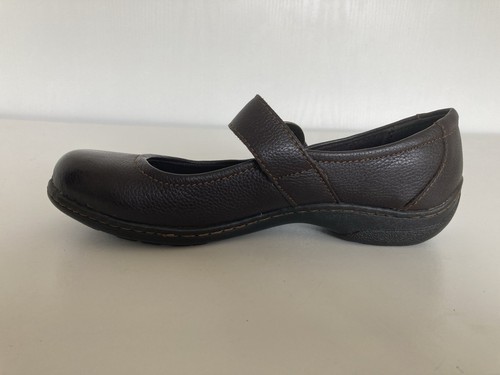BOC Born Dark Brown Leather Chunky Flat Mary Janes With Buckle Size 5 - Picture 8 of 23