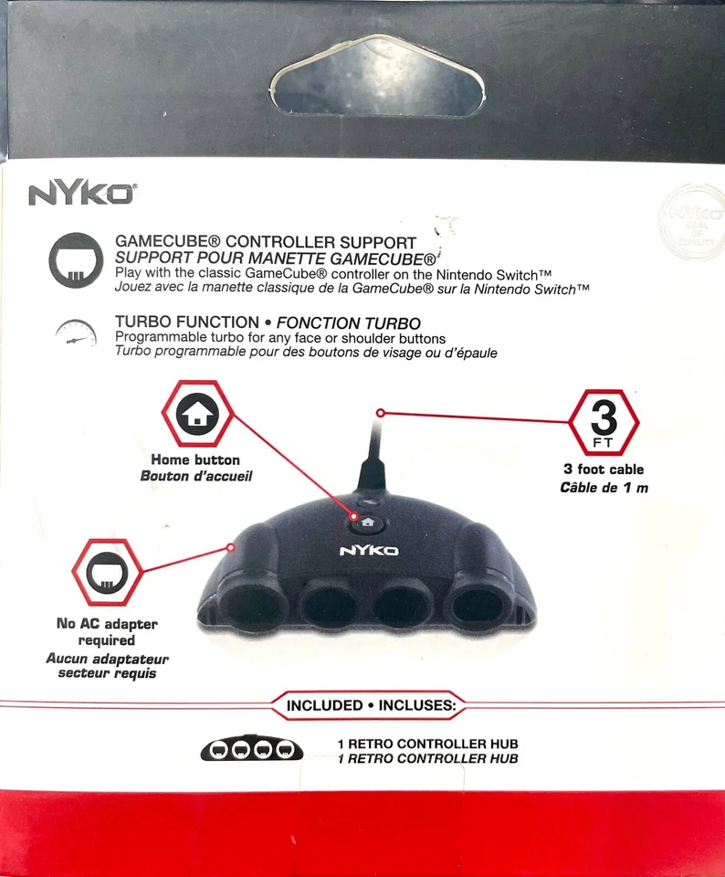 GameCube Controller Converter For SWITCH - 4 Port Nyko Retro Controller Hub Plus - Image 4 of 4