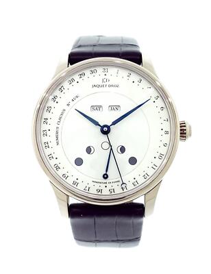 Jaquet Droz 18k White Gold 40.5mm Les Lunes Hommage Geneve 1784 Ref J0126 #xx/88