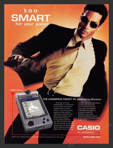 Casio Cassiopeia Pocket PC Electronics 2000 Print Advertisement Ad
