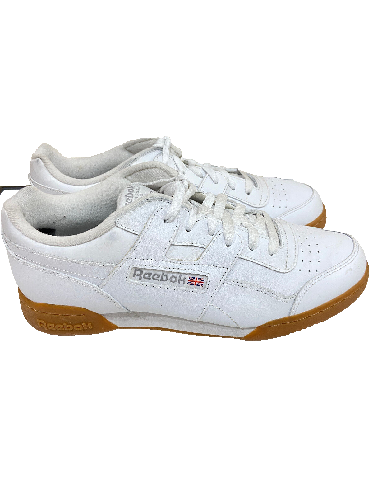 SAOLA Scarpe Reebok da uomo in pelle bianca taglia 10 5 m cuscino stringato sportivo casual