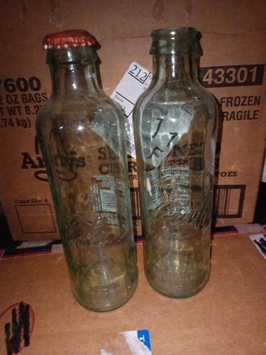Vintage Coca Cola rare 8 Oz  Glass Bottles..  2LOT