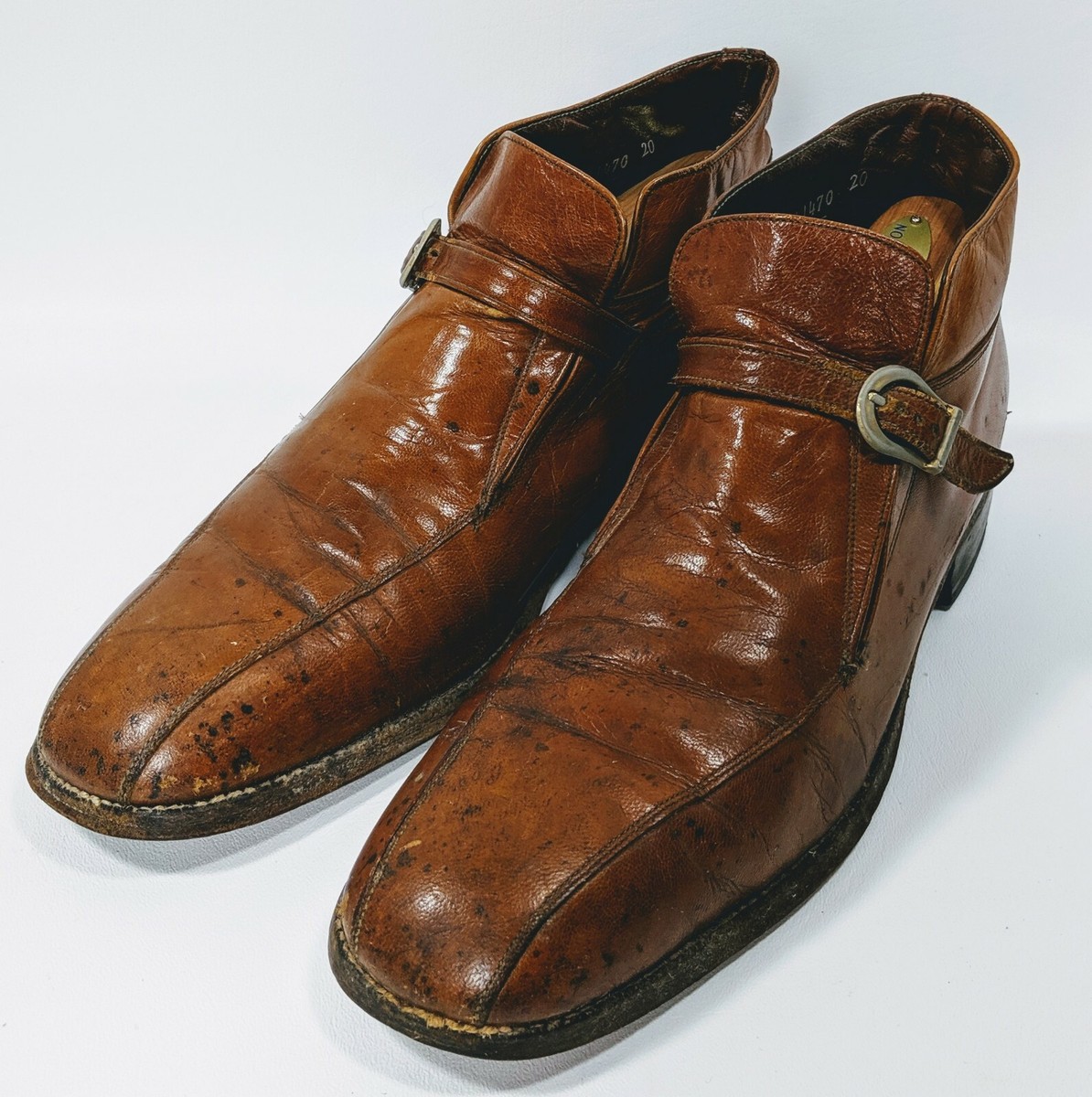 Florsheim Imperial Brown Leather Mens Ankle Boots Shoes  display picture 3