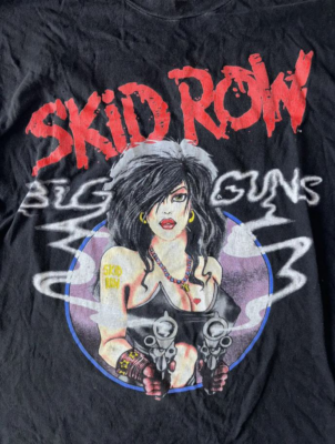 Tour Skid Row Merch Skid Row Band Big Gun Album Tour Unisex Cotton