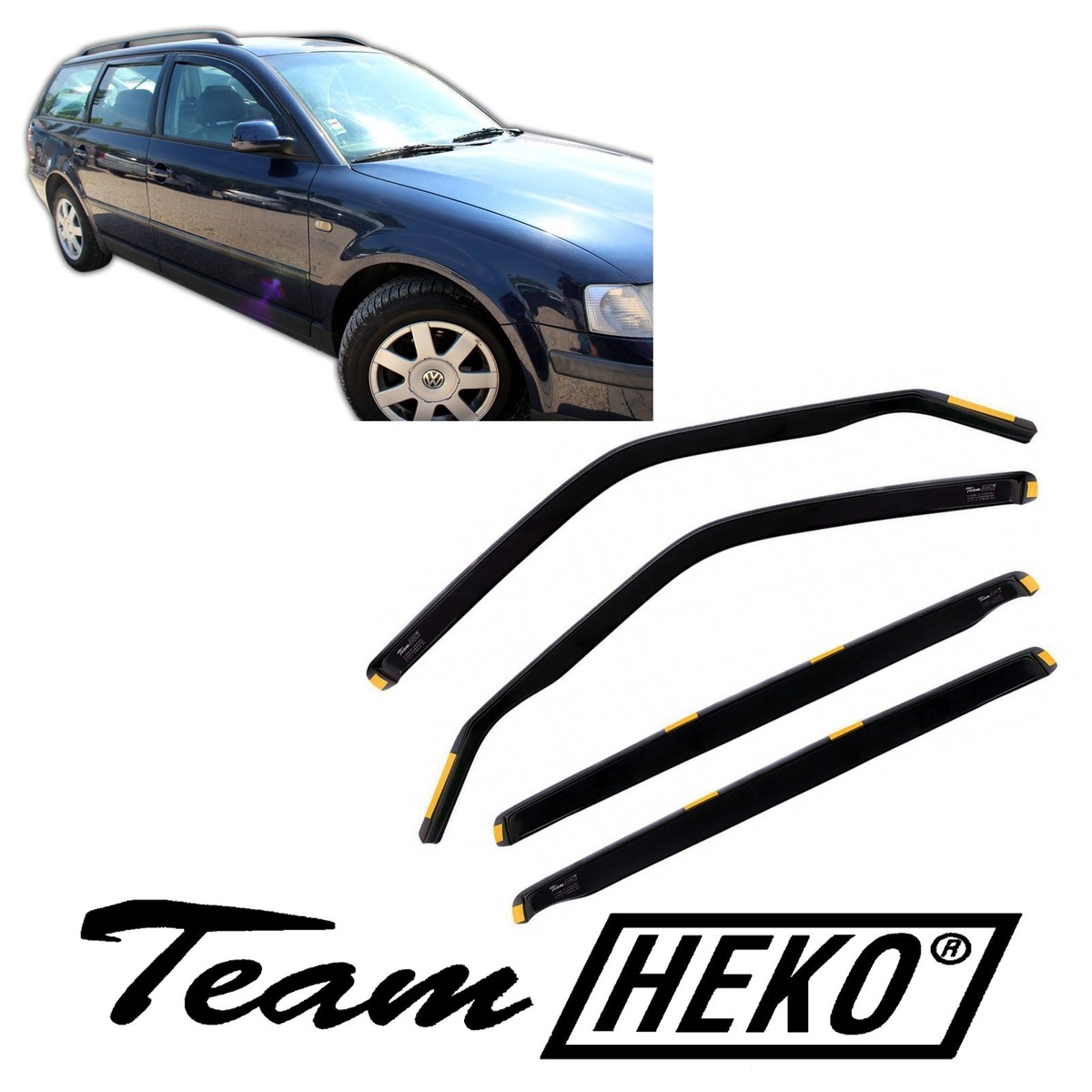 Towequipe HEKO-15263 Windabweiser Für Ford Galaxy (5-Türer, 2006–) – 4-teiliges Set, Plexiglas, Rauchfarbe, Einfache 5-Minuten-Montage
