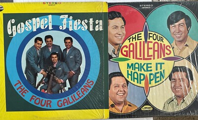  Tejano Tex-Mex  The FOUR GALILEANS 2 LPs Gospel Fiesta Make It Happen 1960 s